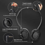 30 Pack Wired Headphones, Adjustable On Ear Headphones