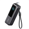 25,000mAh 165W Portable Laptop Power Bank, 3 USB-C High-Speed Outputs, Built-in Retractable Cables, Flight-Approved Fast Charging Power Station for MacBook, iPhone & Samsung