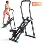 Space-Saving Vertical Climber Stepper, 330LBS Capacity Full-Body Home Workout Equipment