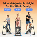 Space-Saving Vertical Climber Stepper, 330LBS Capacity Full-Body Home Workout Equipment