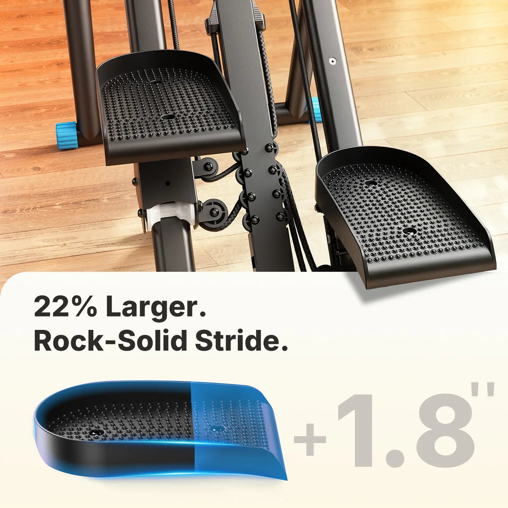 Space-Saving Vertical Climber Stepper, 330LBS Capacity Full-Body Home Workout Equipment