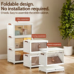 Foldable Storage Box with Wheels – Stack, Store & Save Space
