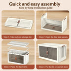 Foldable Storage Box with Wheels – Stack, Store & Save Space