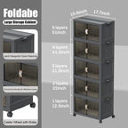 Foldable Storage Box with Wheels – Stack, Store & Save Space