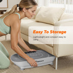 No gym needed! Compact Slim Vibration Plate for Full-Body Lymphatic Detox Daily Workout